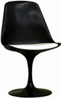 Wholesale Interiors DC-211B-BLACK Side Chair Plastic, Clean, simple form sculpted to fit the body, Easy to clean PVC cushion adds comfort, Sturdy ABS plastic construction protects color from fading brought by UV rays, Versatile piece that is suitable both for outdoor or indoor use, Sleek addition to any space, 16" Seat Height, 16" Seat Depth, UPC 878445004750 (DC211BBLACK DC-211B-BLACK DC 211B BLACK) 