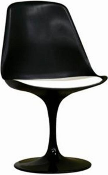 Wholesale Interiors DC-211B-BLACK Side Chair Plastic, Clean, simple form sculpted to fit the body, Easy to clean PVC cushion adds comfort, Sturdy ABS plastic construction protects color from fading brought by UV rays, Versatile piece that is suitable both for outdoor or indoor use, Sleek addition to any space, 16