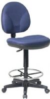 Office Star DC550 Sculptured Seat and Back Drafting Chair, Contour Seat and Back with Built-in Lumbar Support, Pneumatic Seat Height Adjustment, Back Height Adjustment, Seat Depth Adjustment, Adjustable Foot Rest, Heavy Duty Nylon Base with Dual Wheel Carpet Casters, Choose from 46 different color selections (DC-550 DC 550) 