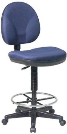 Office Star DC550 Sculptured Seat and Back Drafting Chair, Contour Seat and Back with Built-in Lumbar Support, Pneumatic Seat Height Adjustment, Back Height Adjustment, Seat Depth Adjustment, Adjustable Foot Rest, Heavy Duty Nylon Base with Dual Wheel Carpet Casters, Choose from 46 different color selections (DC-550 DC 550)