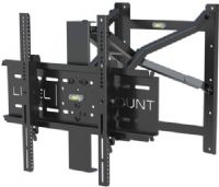Level Mount DC65DMC Full Motion Deluxe Cantilever Mount, Fits Flat Panel TVs 37-85” and up to 150 Lbs, For Indoor/Outdoor use, UL Listed/Approved, Built-in bubble level & all Hardware included, Swivel, Pan 30°, Tilt 15° and Extend 17”, Advanced Adjustment Mechanism, Extension Arms, 2 piece design, Matte Black Powder-Coat Finish, UPC 785014011807 (DC-65DMC DC 65DMC DC65-DMC DC65 DMC) 