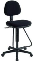 Alvin DC999-40 Viceroy Artist and Drafting Black Chair; Drafting chair with pneumatic 23" to 33" height control; 18" x 17" x 2" thick polypropylene seat and back shells; Height and depth adjustable hinged backrest; Built-in steel teardrop footrest; Dual-wheel casters; 24" diameter reinforced nylon base; UPC 88354163121 (DC99940 DC-99940 DC99940-BLACK ALVINDC99940 ALVIN-DC99940-BLACK ALVIN-DC-99940) 