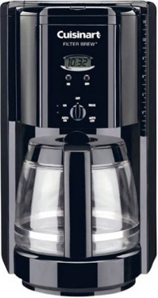Cuisinart DCC-1000BK Filter Brew 12-Cup Programmable Coffeemaker, 24-hour brew programmability Top-of-the-line features with stylish design, 12-cup carafe with ergonomic handle, dripless spout and knuckle guard, Brew Pause feature lets you enjoy a cup before brewing has finished, Programmable automatic shutoff, 0-4 hours, Cord storage, Charcoal water filter, Measuring scoop (DCC-1000BK DCC 1000BK DCC1000BK DCC1000 DCC 1000 DCC-1000)