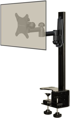 Level Mount DCDSK30DJ Desktop Mount Full Motion Dual Arm Mount, For Monitor/TVs up to 30 and up to 35 Lbs., Built-in Bubble Level and all Hardware included, Fixed, Tilts 15, Pans 180, Extends 10.5 and adjustable viewing levels, Cord Management System neatly gathers and routes cords for a clean look, Matte Black Powder-Coat Finish, UPC 785014013146 (DCDSK-30DJ DCDSK 30DJ DCD-SK30DJ DCDS-K30DJ)