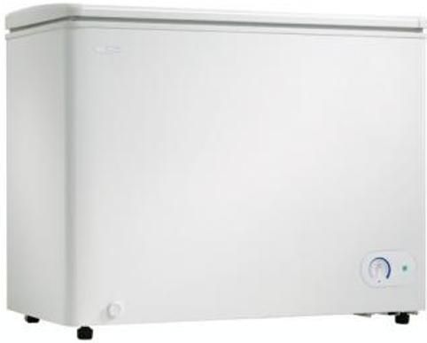 Danby DCF700W Chest Freezer with Manual Defrost, 7.0 cu. ft. - 198.2 Liters Capacity Chest Freezer, Manual Defrost, Easy Clean Interior Liner, Defrost Drain, Energy Efficient Foam Insulated Cabinet and Lid, One Vinyl Coated Basket, Rounded Lid Design, Front Mechanical Thermostat (DCF-700W DCF 700W DCF700 W DCF700 W)