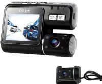 Coby DCHDG-203 Car Dash Cam with GPS Logger, 1080p Full HD Resolution, Has Both Front & Inside Cameras with Wide-angle Lenses, LED Night Vision, Adjustable Recording Angle, 2.0" Hi Res LCD Screen, Rear Lens 720x576 30FPS, Built-In Microphone, Auto ON/OFF, 8GB Micro SD Card Included, 32GB MicroSD Card Supported, 12V Power Cord, UPC 812180023751 (DCHDG203 DCHDG 203) 