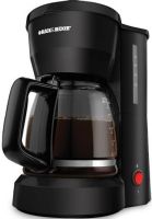 Black & Decker DCM600B Coffee Maker, 5-Cup Capacity, Glass Carafe, Keep Warm Plate, Water Level Indicator, On / Off Switch, Power Indicator, Cupcake Filter Type, UPC 050875533530 (DCM600B DC-M600B DCM 600B)  