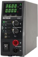 Extech DCP36 Switching Mode 80W DC Power Supply; 80W Constant Power Topology with 0.5 to 36V and 0 to 5A autorange output; Dual 4-digit LED displays with 10mV and 10mA resolution; Lower display indicates Current or Watts; Constant Voltage or Current; 3 user programmable presets for frequently used settings; UPC: 793950383360 (EXTECHDCP36 EXTECH DCP36 POWER SUPPLY) 