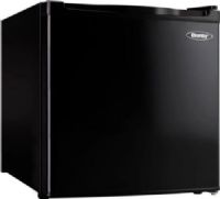 Danby DCR016C1BDB Compact Refrigerator with Manual Defrost, 1.6 Cu. Ft. Total Capacity, Wire Shelves, 1 No. of Shelves, 1 No. of Door Bins, Energy Star compliant, Half-width freezer section, Manual defrost, Mechanical thermostat, Integrated door handle, Reversible door hinge, Smooth back design, Environmentally friendly R600A refrigerant, Integrated door shelving with tall bottle storage, UPC 067638999403, Black Finish (DCR016C1BDB DCR-016C1-BDB DCR 016C1 BDB) 