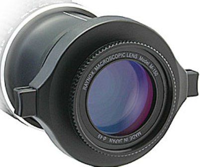 Raynox DCR-150 MacroScan Conversion Lens, 4.8-Diopter Magnification, 49mm Front filter size, 2G/3E Hi-Index Optical Glass, Includes 52-67 Snap-on Universal Adapter, Mounting thread 43mm, UAC2000 Universal adapter, Lens case, Lens caps, Instruction manuals (DCR150 DCR 150)