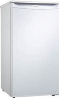 Danby DCR34W Counter High Refrigerator, 3.2 cu. ft. capacity, Mechanical thermostat, No hassle push button defrost, Convenient Canstor beverage dispensing system, 2.5 Wire shelves for maximum storage versatility, Tall bottle storage - great for large soda bottles, Integrated door handle, UPC 067638340014 (DCR34W DCR-34-W DCR 34 W) 