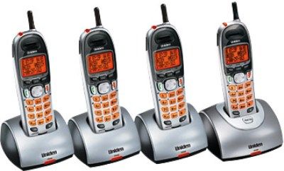 Uniden DCT756-4 Single-line 2.4GHz Cordless Phone 4 Pack, Caller ID/Call Waiting, Speakerphone on Base, Speakerphone on Handset, 10 Speed Dial Memory Locations, 10 Ring Tones + 10 Melodies, DirectLink Technology, 100 Dynamic Memory Locations (DCT7564 DCT756 DCT-7564 DCT-756)