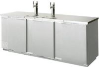 Beverage Air DD94HC-1-S Two Double Tap Kegerator Beer Dispenser - Stainless Steel , 39.7 cu. ft. Capacity, 5.5 Amps, 60 Hertz, 1 Phase, 115 Voltage, Swing Door Style, 1/3 HP Horsepower, 3 Number of Doors, 5 Number of Kegs, 4 Taps, 1/2 Barrel Style, Standard Nominal Depth, 3" Tap Tower Diameter, 82.25" W x 23.13" D x 27.25" H Interior Dimensions, 33° - 38° F Temperature Range (DD94HC-1-S DD94HC 1 S DD68HC1S) 