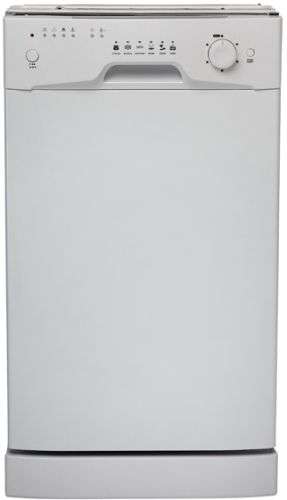 Danby DDW1809W Dishwasher, 8 place setting capacity with silverware basket, Energy Star compliant, Simple electronic controls, 6 wash cycles, Durable stainless steel spray arm & interior, Rinse agent dispenser, Automatic detergent dispenser, Built in water-softener system (DDW-1809W DDW 1809W DDW1809 DD-W1809W)