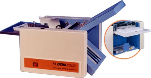Dynafold DE-202AF Paper Folding Machine, Load up to 500 sheets, Self adjusting to paper thickness, Folding Speed 5000 pcs/hr, 8.5