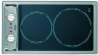 DeLonghi DEECT110VF Gas Cooktop, 12", Ceramic cooktop with stainless steel frame, 2 heating zones - 1 x 5-3/4, 1200W- 240V/60 Hz, 1 x 7-1/16 1700W, Warning lights, Electrical connection with conduit (DEECT-110VF DEECT 110VF) 