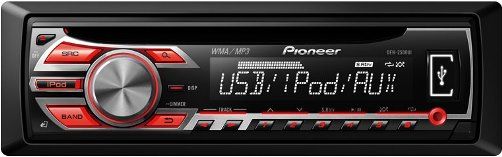 Pioneer DEH-2500UI CD Receiver with USB Control, Connect and Play Music from Your iPod/iPhone, Pandora Ready for iPhone, Multi-Segmented LCD Display with LED Backlight (12 characters), Built-In MOSFET 50W x 4 Amplifier, 1 Set of RCA Preouts (2V) for System Expansion, 24 Stations/6 Presets, 5-Band Graphic Equalizer, UPC 884938177344 (DEH2500UI DEH 2500UI DEH-2500-UI)
