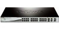 D-Link DES-1210-28P Fast Ethernet PoE Smart Switch with 4 Gigabit Ethernet Ports, 24 Ports, Access Control List, D-Link Safeguard Engine CPU from malicious traffic, Port Security, ARP Spoofing,  DHCP server screening, Smart binding, IPv4/ IPv6 Dual Stack, IPv6 management, Web GUI (supports 10 languages), SmartConsole utility, UPC 790069335808 (DES121028P DES1210-28P DES-121028P) 