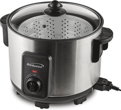 Brentwood Appliances DF-705 5 Quart Deep Fryer / Multi-Cooker; Steams, Stews, Roasts, Boils and Deep Fries; Frying Basket with Metal Handle; Stainless Steel Body; Non-Stick inner pot; Temperature Control; Power: 850 Watts; Approval Code: cETL; Item Weight: 8 lbs; Item Dimension (LxWxH): 10 x 10 x 9 inches; Colored Box Dimension: 11 x 11 x 9 inches; Case Pack: 4; Case Pack Weight: 24 lbs; Case Pack Dimension: 23.8 x 13 x 20.8 inches (DF705 DF-705 DF-705)