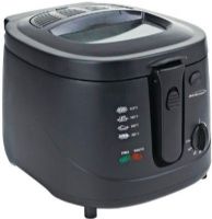 Brentwood DF-725 Deep Fryer, Black, 2.5 Liter Capacity, 4 Temperature Settings, 1500 Watts Power, Stainless-steel Interior Construction, cETL Approval Code, Dimension (LxWxH) 10 x 12.5 x 9.5, Weight 7 lbs., UPC 181225807251 (DF725 DF 725)  