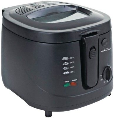 Brentwood DF-725 Deep Fryer, Black, 2.5 Liter Capacity, 4 Temperature Settings, 1500 Watts Power, Stainless-steel Interior Construction, cETL Approval Code, Dimension (LxWxH) 10 x 12.5 x 9.5, Weight 7 lbs., UPC 181225807251 (DF725 DF 725) 