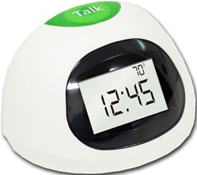 Datexx DF-83 iTALK Talking Alarm Clock with Temperature, Voice announces the time & temperature via the alarm or w/a press of the button, Backlit LCD for easy viewing at night, Compact/Snooze function, UPC 767469500082 (DF83 DF 83)