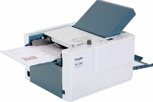 Duplo DF-980 Paper Folder, Up to 500 Feed Tray Capacity, 6 Pre-programmed Standard Folds, 20 Programmable Presets, 2'' x 5'' to 12'' x 18'' Accepted Paper Sizes, Up to 200gsm Accepted Paper Weights, 100-240 Volts Voltage, 4-digit ascending and descending counter, 20 programmable memory settings for custom folds, Speed of 246 sheets per minute; 14,760 sheets/hour, Sound absorbers ensure quiet operation, Replaced DF-920 DF920 (DF980 DF-980 DF 980 DUPLODF980)