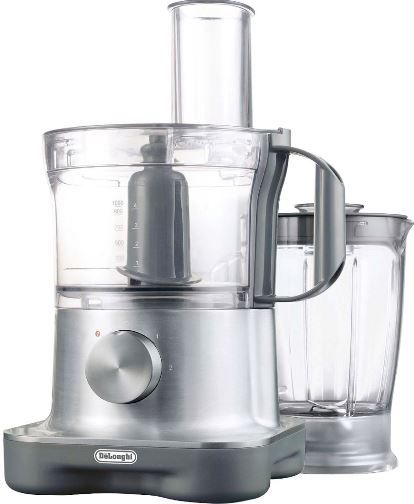 DeLonghi DFP250 Food Processor, 9-Cup Bowl Capacity, Integrate Scale, 2 Speeds Plus Pulse, 4-1/4 Cups Wet Bowl Working Capacity, Powerful Motor, Manual Display, Patented Dual Drive System, Includes a 40-ounce Blender Attachment, Brushed Die-Cast, Convenient Cord Storage Leaves Countertops Clutter-free, Adjust Food Processor to Accommodate Different Recipes, UPC 044387232500 (DFP-250 DFP 250 DF-P250)