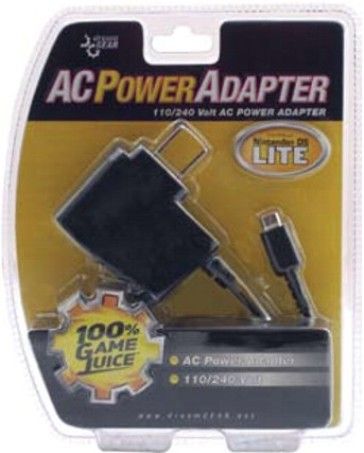 dreamGEAR DGDSL-911 DS LITE AC Power Adapter, Black, Allows you to plug-in your NDS Lite in to an electrical socket to power and recharge your battery, 110/240 Volt, UPC 837742009110 (DGDSL911 DGDSL 911)