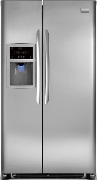 Frigidaire DGHS2634KP Gallery Series Side by Side Refrigerator with 4 SpillSafe Glass Shelves, Total Capacity 26.0 Cu. Ft., Refrigerator Volume 16.5 Cu. Ft., Freezer Volume 9.5 Cu. Ft., Energy Saver Plus Technology, Quiet Pack, Express-Select Controls, Tall, 7-Button Water and Ice Dispenser, Digital Electronic Temperature Controls, Textured Cabinet, 2 Sliding SpillSafe Glass Shelves, 2 Fixed SpillSafe Glass Shelves, Tilt-Out Wire Shelf (DGHS 2634KP DGHS-2634KP DGHS2634 KP DGHS2634-KP)