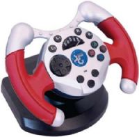 dreamGEAR DGP-430 dreamPRIX XL Turbo Racing Wheel with Rumble, Analog and digital control, Rumble compatible, Rubberized wheel grips, Wide & Narrow Turn Control, 5 Bit acceleration LED display, 3 playing modes: dreamPRIX, Analog and Digital, Weight 1.90 lbs, UPC 837742004306 (DGP430 DGP 430) 