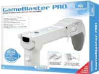 dreamGEAR DGWII-1051 GameBlaster PRO for Wii, White, Compatible with all light gun, target style and 1st person shooter games, RAPID FIRE attachment for automatic fire action, Rotating barrel for complete control, For left or right handed players, Breakaway design for tricky in-game moves, Rechargeable Battery Pack and Charging Cable, UPC 845620010516 (DGWII1051 DGWII 1051) 