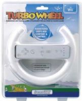 dreamGEAR DGWII-1090 Turbo Wheel, White, Rubberized grips, Infrared pass-through, Custom design, Compatible with ALL of your favorite Wii Racing Games, UPC 845620010905 (DGWII1090 DGWII 1090) 