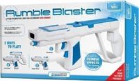 dreamGEAR DGWII-1112 Rumble Blaster, White/Blue, Break-away design for 3 types of game play, Built-In RUMBLE effect for extreme realism, Dual triggers for maximum functionality and control, LED Blast illumination effects, Rubberized grip for added comfort, UPC 845620011124 (DGWII1112 DGWII 1112) 