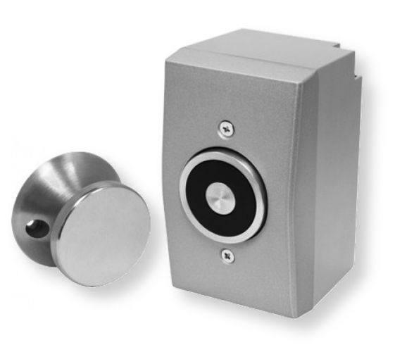 Seco-Larm DH-151SQ Surface-Mount Magnetic Door Holder, Silver; UPC 676544017486 (SECOLARMDH151SQ SECOLARM DH151-SQ SECOLARM DH151-SQ SECOLARM DH 151 SQ SECOLARM DH151SQ SECOLARM DH/151/SQ)
