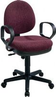 Office Star DH3405 Contemporary Swivel Chair with Flex Back and Loop Arms, Pneumatic seat height adjustment, Flex back with adjustable flex tension, Back height adjustment, Seat depth adjustment, 20" W x 19.25" D x 2.25" T Seat Size, 17.75" W x 18.5" H x 2.5" T Back Size, Contemporary loop arms (DH-3405 DH 3405)  