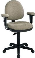 Office Star DH3412 Contemporary Swivel Chair with Flex Back and Adjustable Padded Arms, Pneumatic Seat Height Adjustment, Flex Back with Adjustable Flex Tension, Back Height Adjustment, Seat Depth Adjustment, 20" W x 19.25" D x 2.25" T Seat Size, 17.75" W x 18.5" H x 2.5" T Back Size, Thick Padded Seat and Back with Built-in Lumbar Support (DH 3412 DH-3412) 