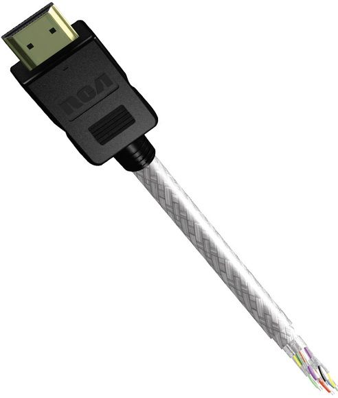 RCA DH3HH HDMI Cable, 3 ft Cable Length,  HDMI Cable Type, HDMI Male Digital Audio/Video Connector on First End, HDMI Male Digital Audio/Video Connector on Second End, Gold Plated Connector Plating, UPC 044476042539 (DH3HH DH-3-HH DH 3 HH)