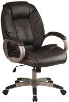 Office Star DHL3062 Leather Chair With Padded Arms and Coated Frame in Glove Soft Leather, Thick padded contour seat and back with built-in lumbar support, One touch pneumatic seat height adjustment, Locking tilt control with adjustable tilt tension, Padded loop arms, 22.25" W x 20.5" D x 6.5" T Seat size, 23.25" W x 27.5" H x 6" T Back size (DHL-3062 DHL 3062) 
