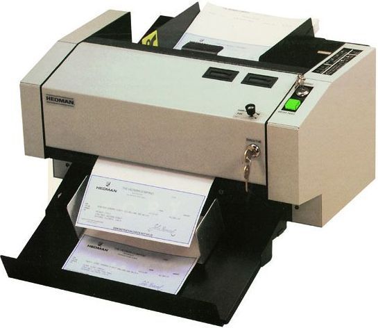 Hedman DI-100 Refurbished Cut Sheet Signer, Endorser and Printer, 300 Documents/Minute using 3.5
