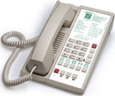 Teledex DIA67159 Diamond L2-5E Analog Two Line Hotel Phone, Ash, Five (5) Guest Service Buttons, PrimeLine/RingLine Select, Electronic 3-Way Call Conference, Easy Access Data Port, Patent Pending MPC Circuitry, HAC/VC (ADA) Handset Volume Boost with 3 distinct levels (DIA-67159 DIA 67159 L25E L2 5E 00G2110005 00G2110 005)