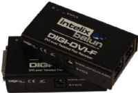 Intelix DIGI-DVI-F High-definition DVI-D Digital Video Balun, Up to 150 feet over two unshielded twisted pair cables, such as Cat 5e or Cat 6, HDCP compliant, MAC compatible, supports standard HDTV and VESA resolutions, and supports the DDWG standard for DVI compliant monitors, Vertical Frequency Range 75 Hz, Video Amplifier Bandwidth 1.65 GHz (DIGIDVIF DIGIDVI-F DIGI-DVIF) 