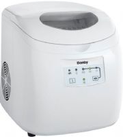 Danby DIM2500WDB Countertop Ice Maker, 25 Lbs. Daily Ice Production, 2 Lbs. Ice Storage, Manual Defrost, Self Clean Function, Manual Drain, 15 Amps, 120 Volts, Lid with see through window, Features a white ice scoop, UPC 067638906500, White Finish (DIM2500WDB DIM2500WDB DIM2500WDB) 