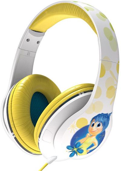 iHome DI-M52IU Inside Out Over-the-Ear Light Up Headphones, Joy from Inside Out styling, Delivers detailed rich audio, Padded and adjustable headband, Color change lighting effects, Dimensions 16