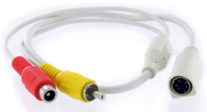 Svat Electronics DIN2RCA - 4 PIN DIN to RCA converter , Convert the output of your CV65/CV67 camera to RCA Video & Power, Allows connection to common wire extensions (DIN-2RCA DIN 2RCA)