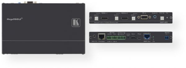 Kramer DIP-20 Model 4K60 4:2:0 HDMI and VGA StepIn PoE Transmitter, Max. Data Rate 10.2Gbps, Max. Resolution, HDTV Compatible, HDCP Compliant, HDMI Support, HDBaseT Certified, Automatic Live Input Detection, Automatic Input Selection, Automatic Analog Audio Detection and Embedding, IEDIDPro Kramer Intelligent EDID Processing, Weight: 2.6 Lbs (DIP20 KRAMER DI-P20 KRAMER DIP-20 KRAMER DIP 20)