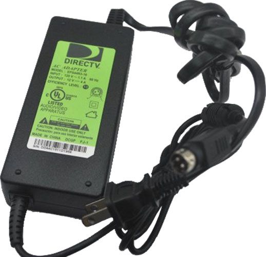 DirecTV EPS44R Replacement Power Adapter, EPS44R its a  receiver power supply hd genie original DirecTV part 12v 4A new, This power supply only works with HR44 DirecTV receivers,  Input 120V 1.3A 60Hz, Output 12V 4.0A, Dimensions 8