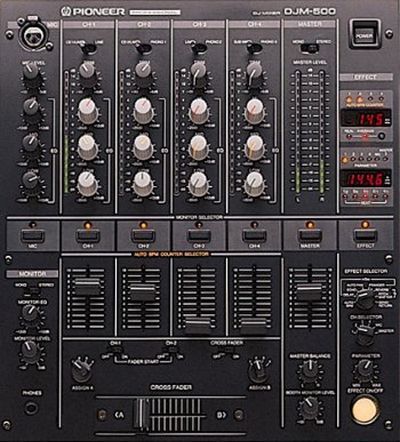Pioneer DJM-500 Professional DJ Mixer, 4 Channels, 41 watt, 6 kg