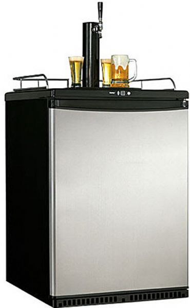 Danby DKC645BLS Beer Keg Cooler with CO2 Tank & Hardware, Converts to a 5.8 cu. ft.- 164.2 liter capacity all-refrigerator, Front mount electronic temperature control with blue LED display, Automatic defrost, Scratch resistant work top, Reversible door hinge, Chrome guard rail included, Black/Chrome beer tower dispenser, Drip tray included, Optional swivel castors for easy portability, Black with Stainless Steel Door (DKC-645BLS DKC 645BLS DKC645 BLS DKC645-BLS)