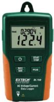 Extech DL150 True RMS AC Voltage/Current Datalogger; Measure True RMS AC Voltage (600V) or Current (200A); Readings can be downloaded to your PC via the USB interface and analyzed using the included software or exported to a spreadsheet; High/Low user-settable alarms; LCD indicates time/date, current readings, Min/Max, and whether alarm settings have been exceeded; UPC 793950471500 (EXTECHDL150 EXTECH DL150 TRUE RMS) 